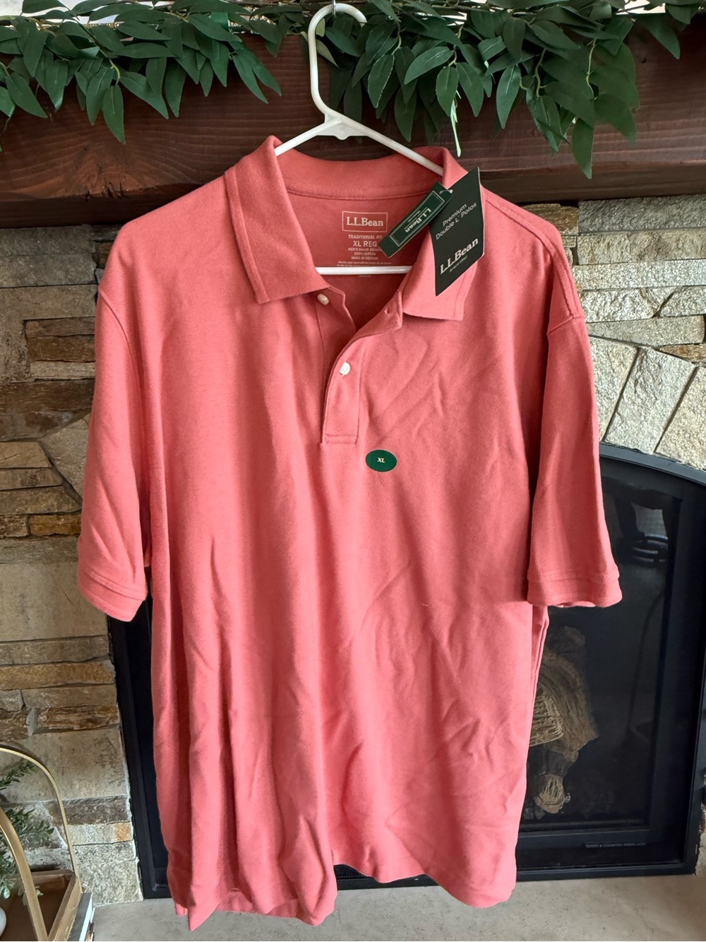 L.L. Bean Men's Salmon Polo Shirt